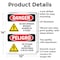 Signmission Do Not Operate Without Guards Bilingual Danger Sign, Aluminum, 10in W x 14in L, 2PK OS-2PACK-DS-A-1014-VS-1160 - alternate 3